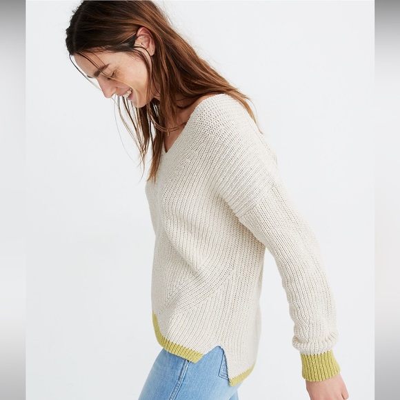 Madewell Tipped Ridgeton Pullover Sweater - Picture 3 of 7